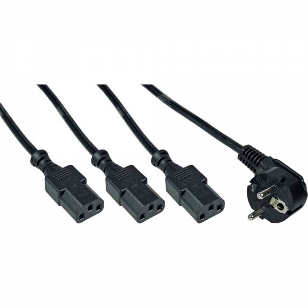 InLine Y-Power Cable Version 3 - Netz-Splitter - CEE 7/7 (M)