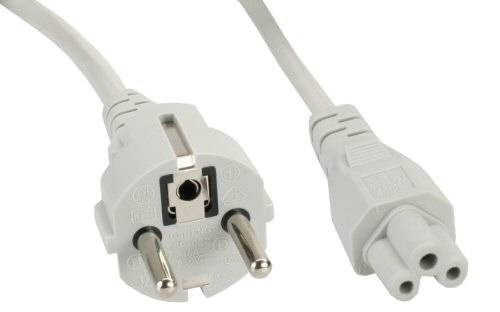 INLINE - Netzkabel für Notebook - 3pol Kupplung - grau - 1,8m