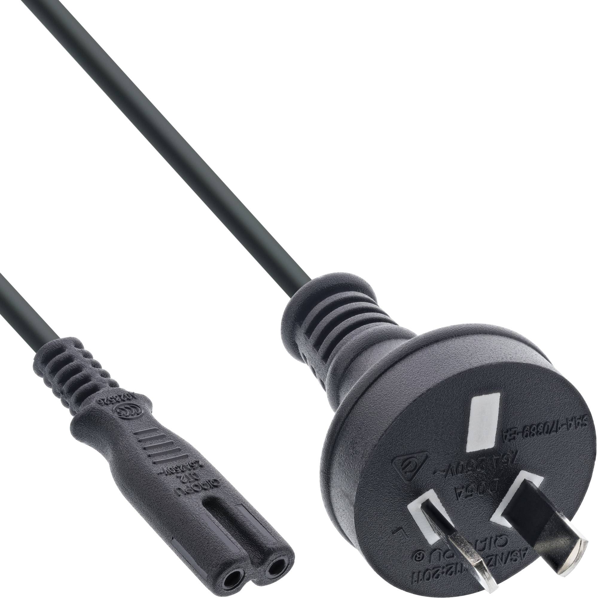 INLINE - Netzkabel - Netzstecker Australien auf Euro 8 C7 Stecker - 1,8m
