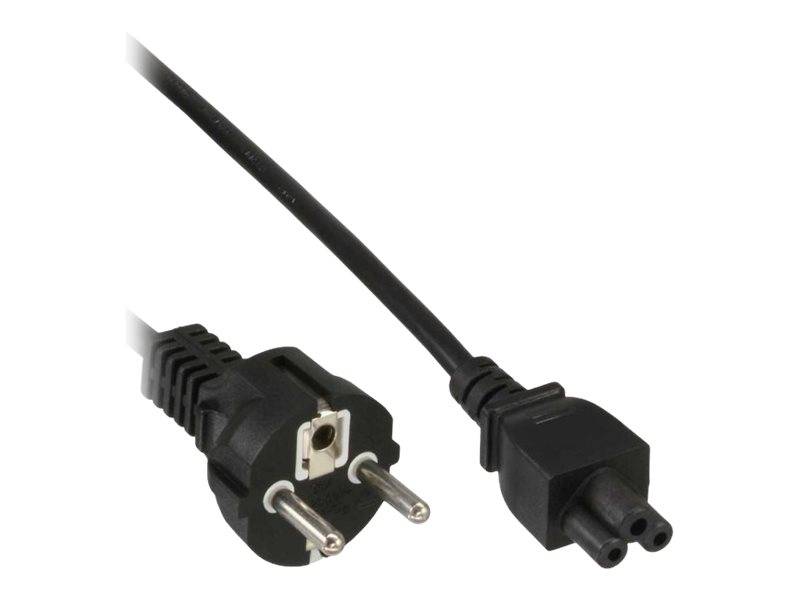 INLINE - Netzkabel für Notebook - 3pol Kupplung - schwarz - 0,3m