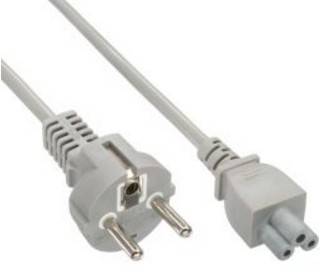 INLINE - Netzkabel für Notebook - 3pol Kupplung - grau - 0,5m