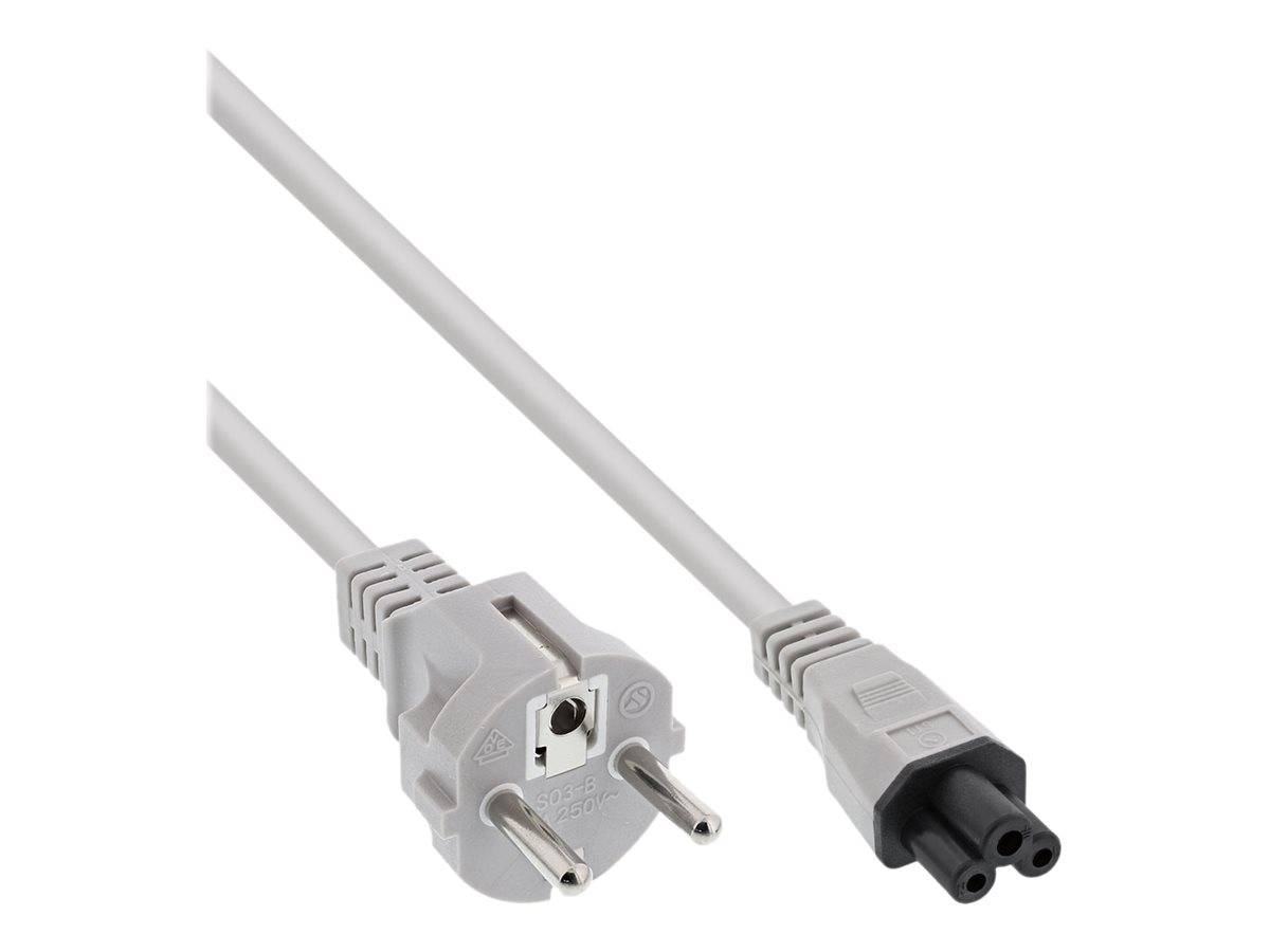 INLINE - Netzkabel für Notebook - 3pol Kupplung - grau - 0,5m