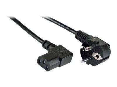 INLINE - Netzkabel - Schutzkontakt gew. auf Kaltgerätest. C13 rechts abgew. - 0,5m