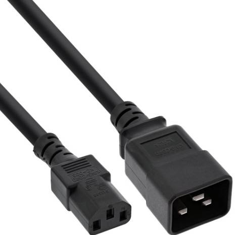 INLINE - Netz Adapterkabel - IEC-60320 C20 auf C13 - max.10A - 3m