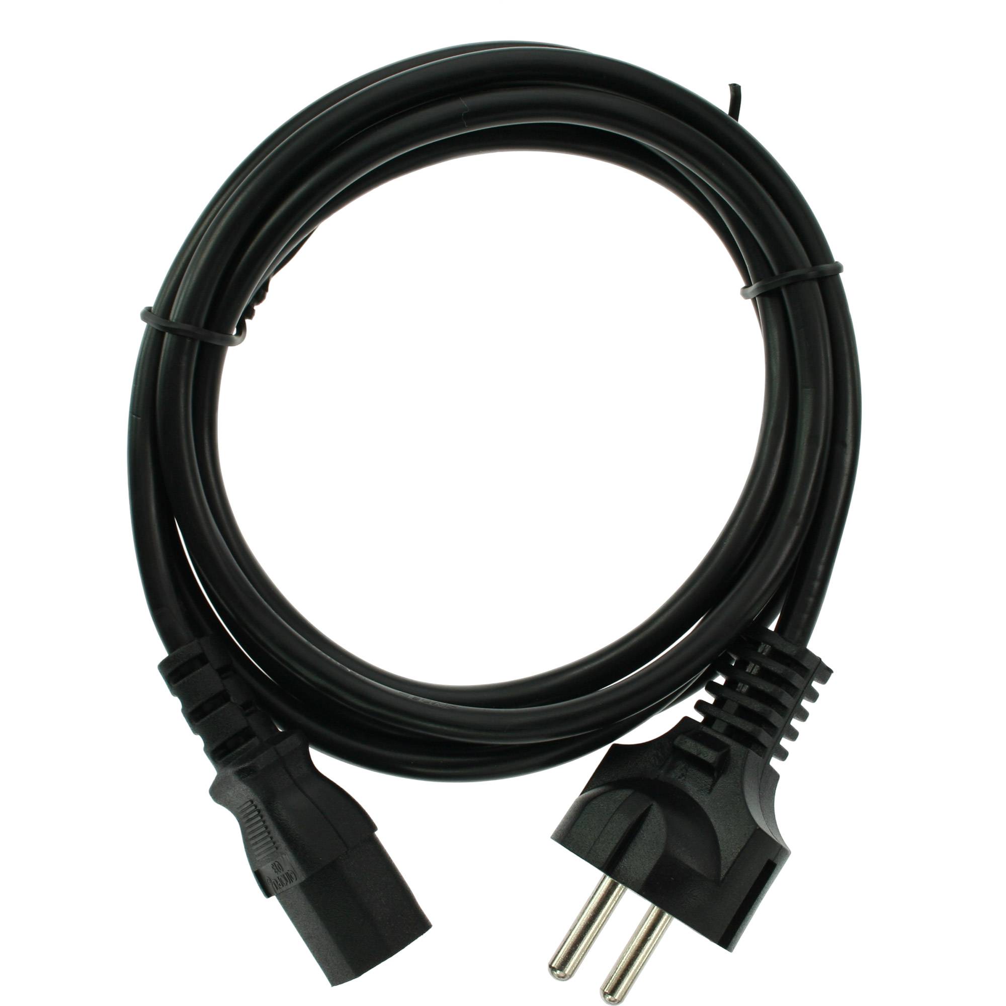 INLINE - Netzkabel - Schutzkontakt gerade auf Kaltgerätestecker C13 - 5m - schwarz