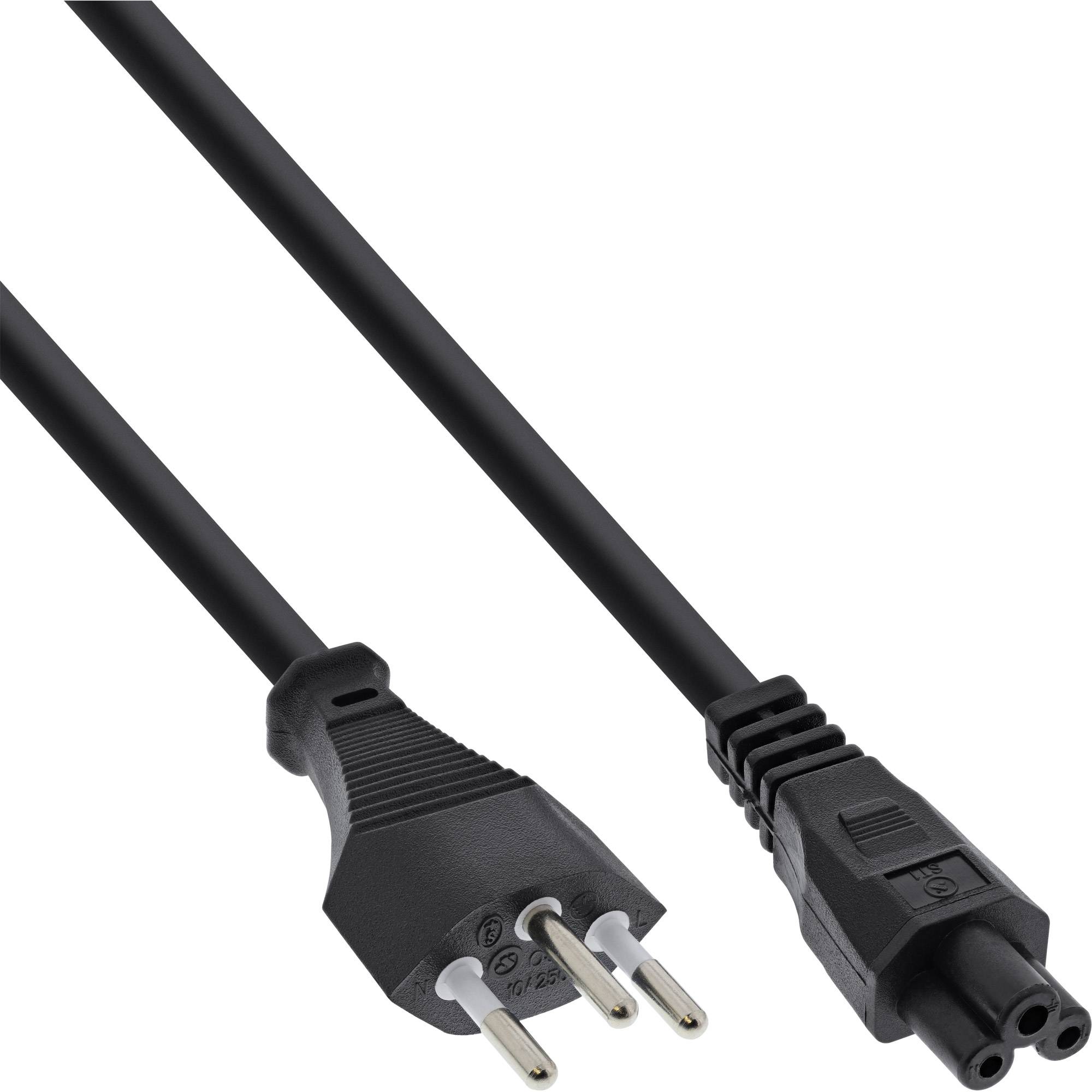 INLINE - Netzkabel für Notebook - Schweiz - 3pol Kupplung - 2m