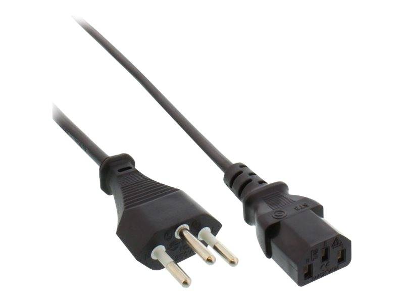 INLINE - Netzkabel - Netzstecker Schweiz auf Kaltgerätestecker C13 - 3m