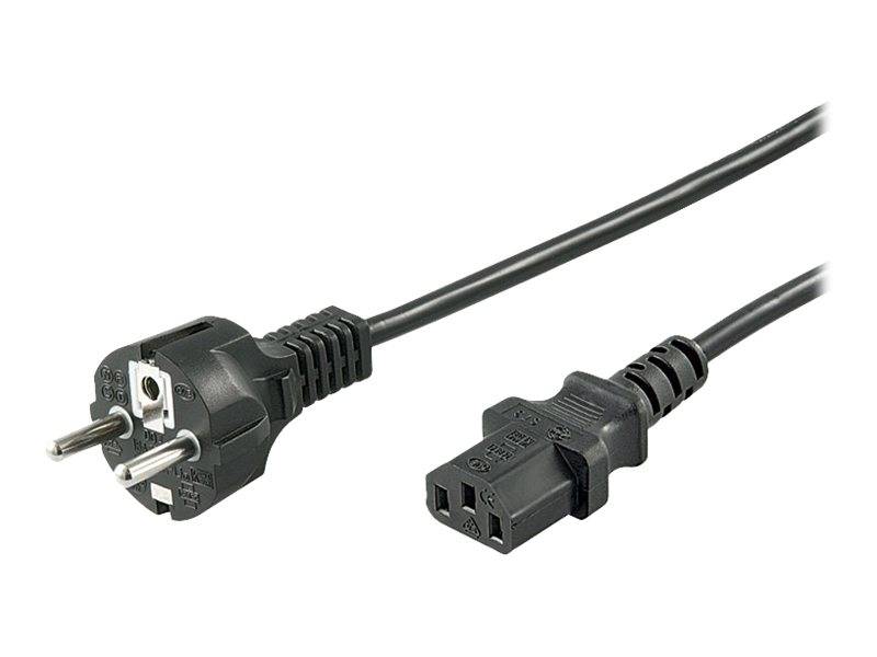 WENTRONIC - goobay NK 106 S - Stromkabel - power IEC 60320 C13 zu CEE 7/7 (M)