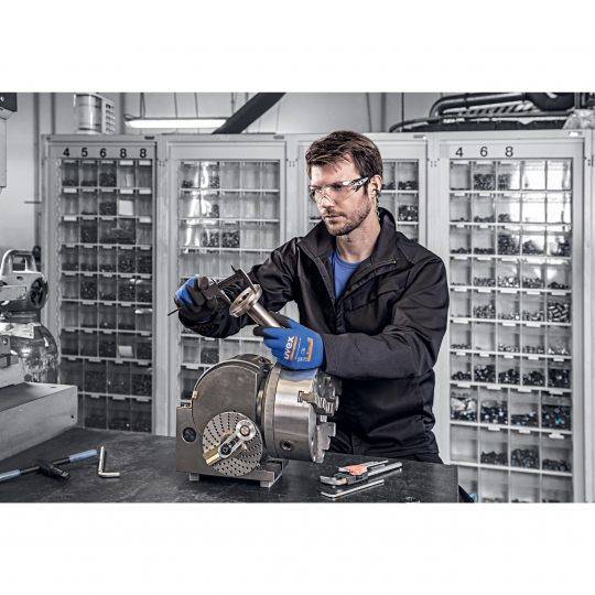 Uvex 60027, Werkstatthandschuhe, Anthrazit, Blau, Elastan, Polyamid, Erwachsener, Erwachsener, Unisex