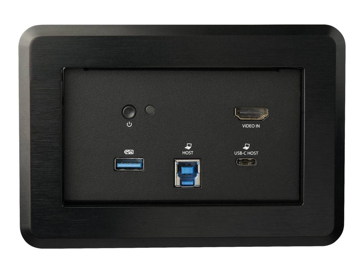 StarTech.com Dockingstation für Konferenzräume - Universelles Laptop Dock - 4K HDMI, 60W PD, USB Hub, GbE, Audio In-Tabl