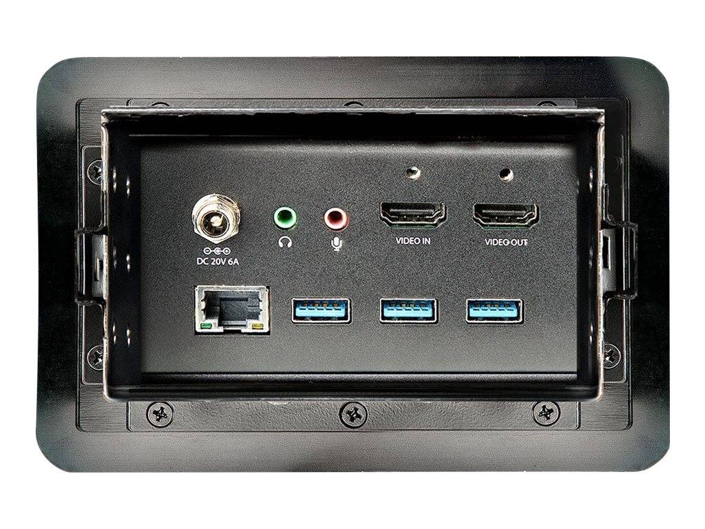 StarTech.com Dockingstation für Konferenzräume - Universelles Laptop Dock - 4K HDMI, 60W PD, USB Hub, GbE, Audio In-Tabl