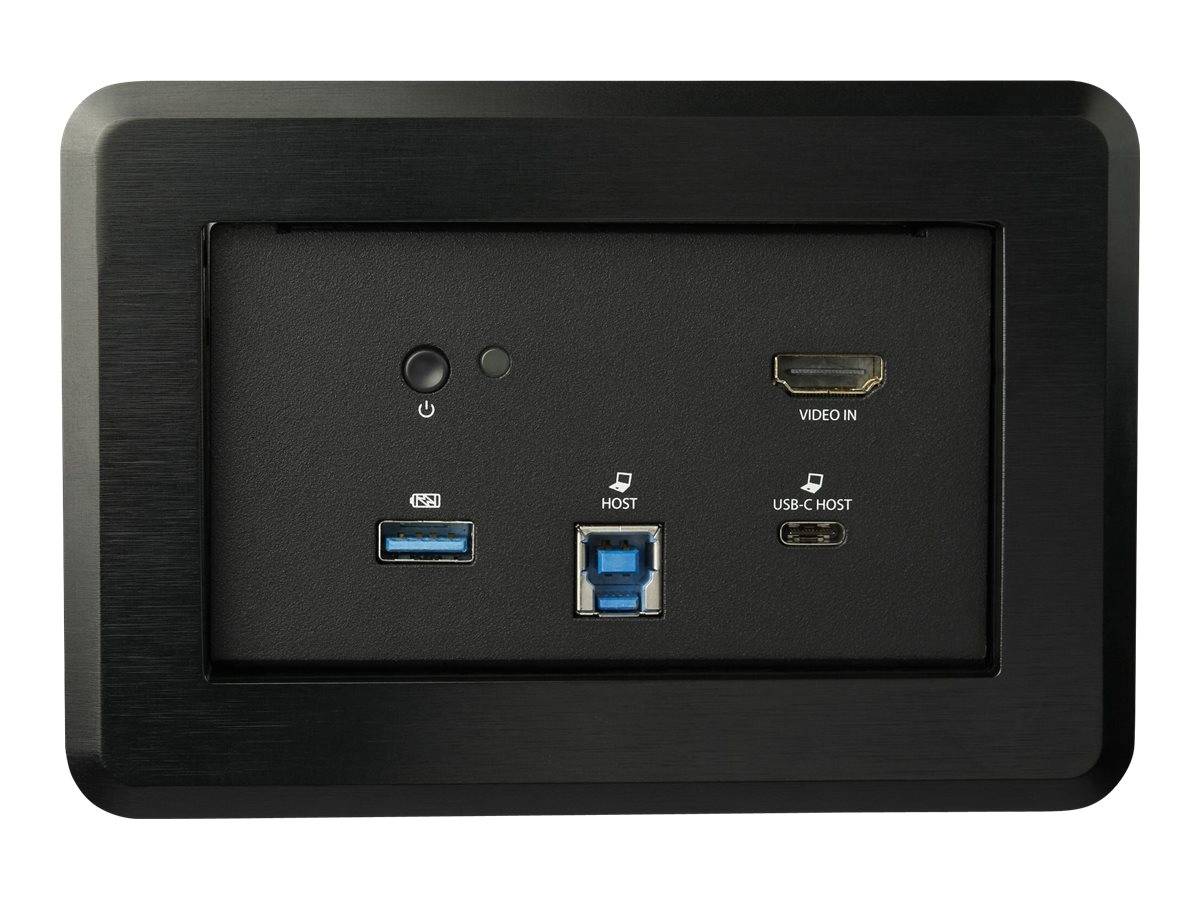 StarTech.com Dockingstation für Konferenzräume - Universelles Laptop Dock - 4K HDMI, 60W PD, USB Hub, GbE, Audio In-Tabl