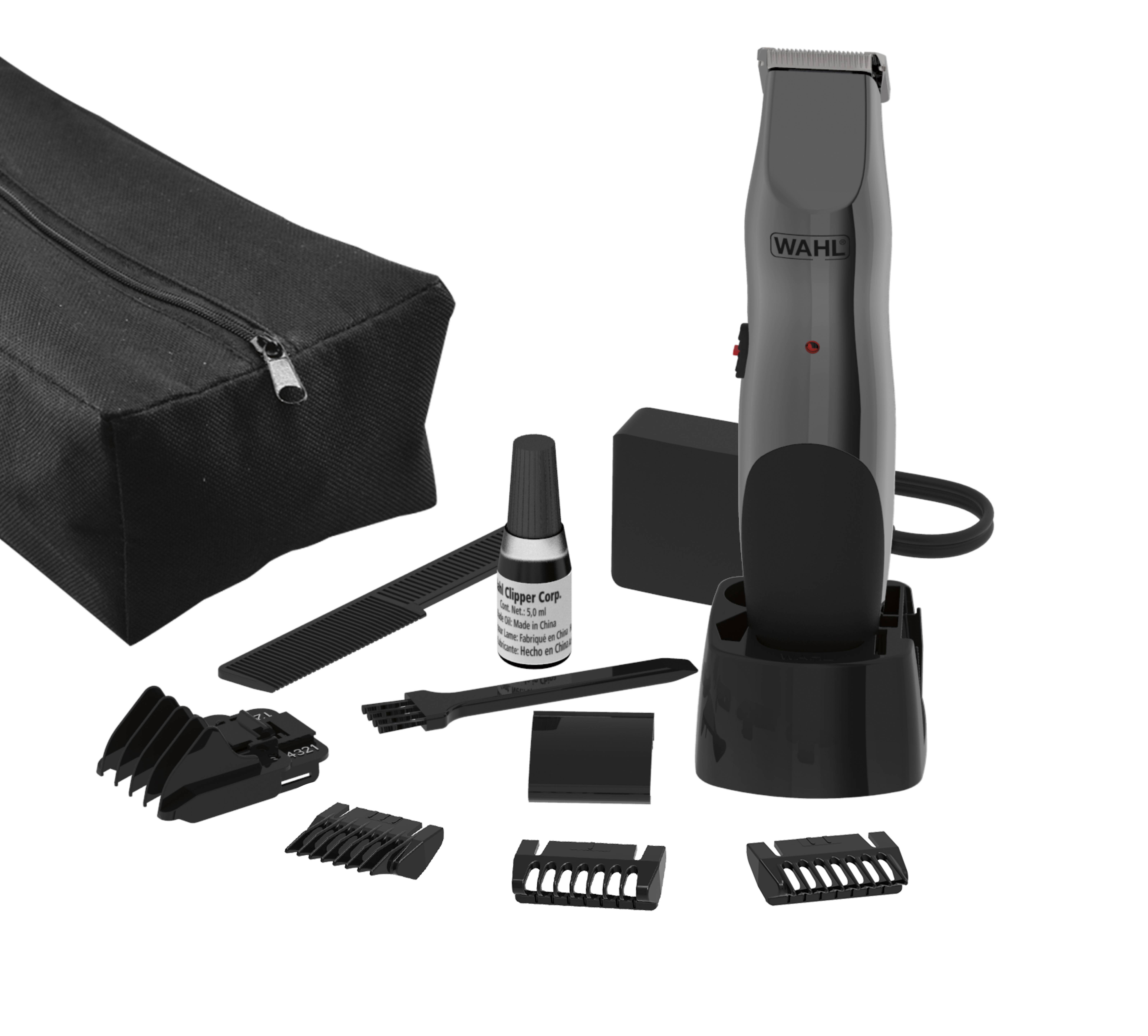 Wahl 09918, Schwarz, Grau, 1 mm, 1,2 cm, 3 cm, Karbonstahl, Akku