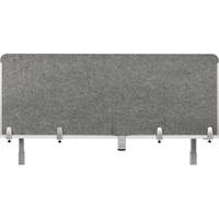 Bakker Tischtrennwand rund o.Acrylfenster_ grau_Rückseite