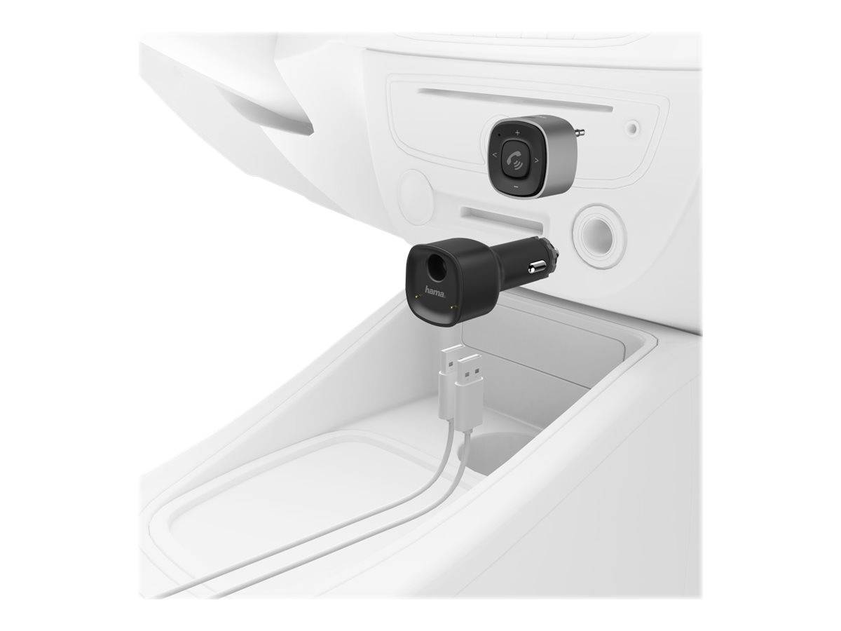 Hama - Bluetooth-Audioempfänger/-Freisprechanlage für Lautsprecher, Handy, Digital Player, Tablet