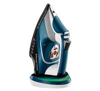 Russell Hobbs Cordless One Temperature, Dampfbügeleisen, Keramik-Bügelsohle, 1,9 m, 210 g/min, Schwarz, Blau, Weiß, 45 g/min