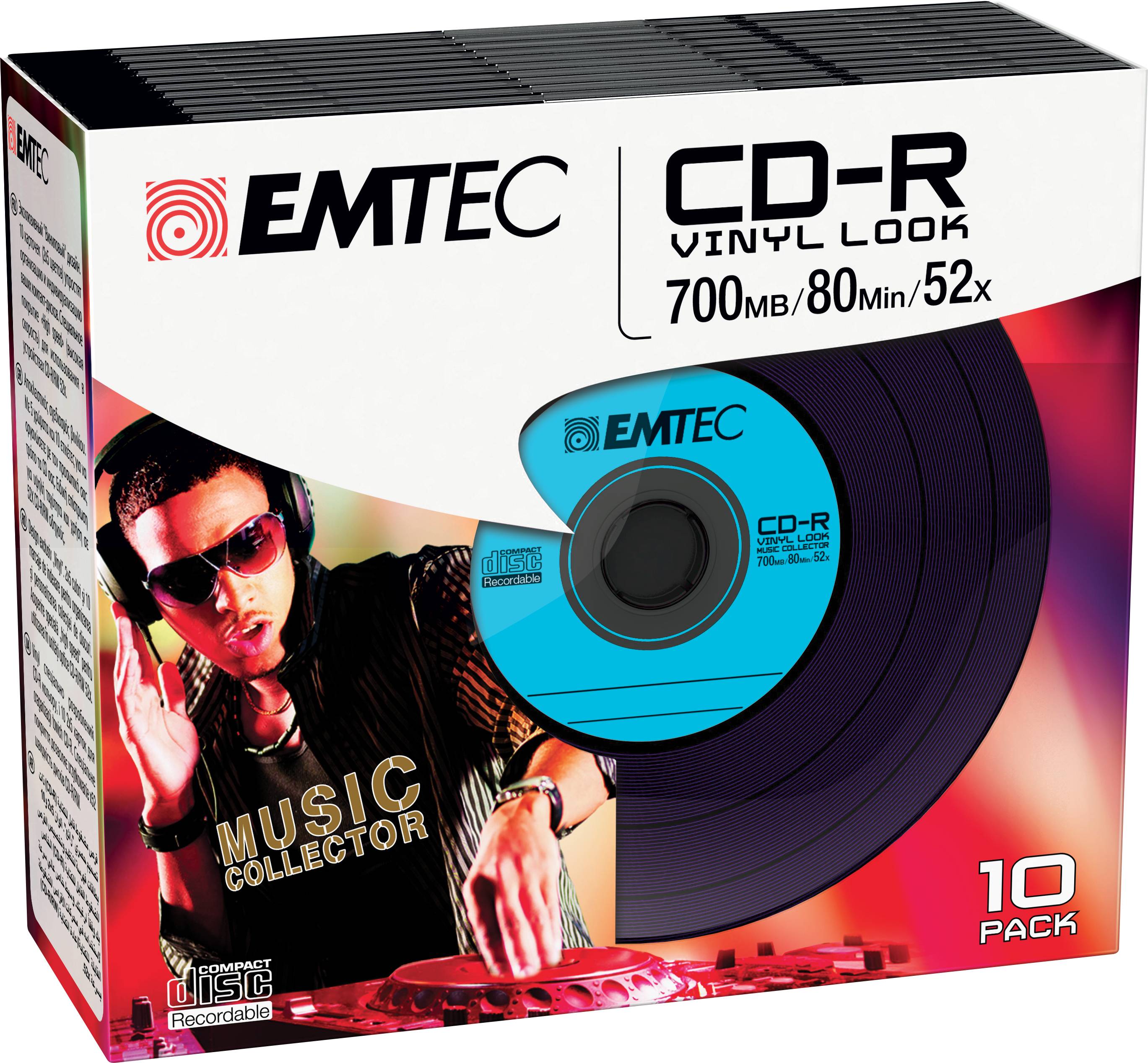 EMTEC Vinyl Look - 10 x CD-R - 700 MB (80 Min) 52x