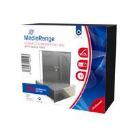 MediaRange Retail-Pack CD-Slimcases single - Slim Jewel Case für Speicher-CD - Kapazität: 1 CD/DVD - Schwarz, durchsicht