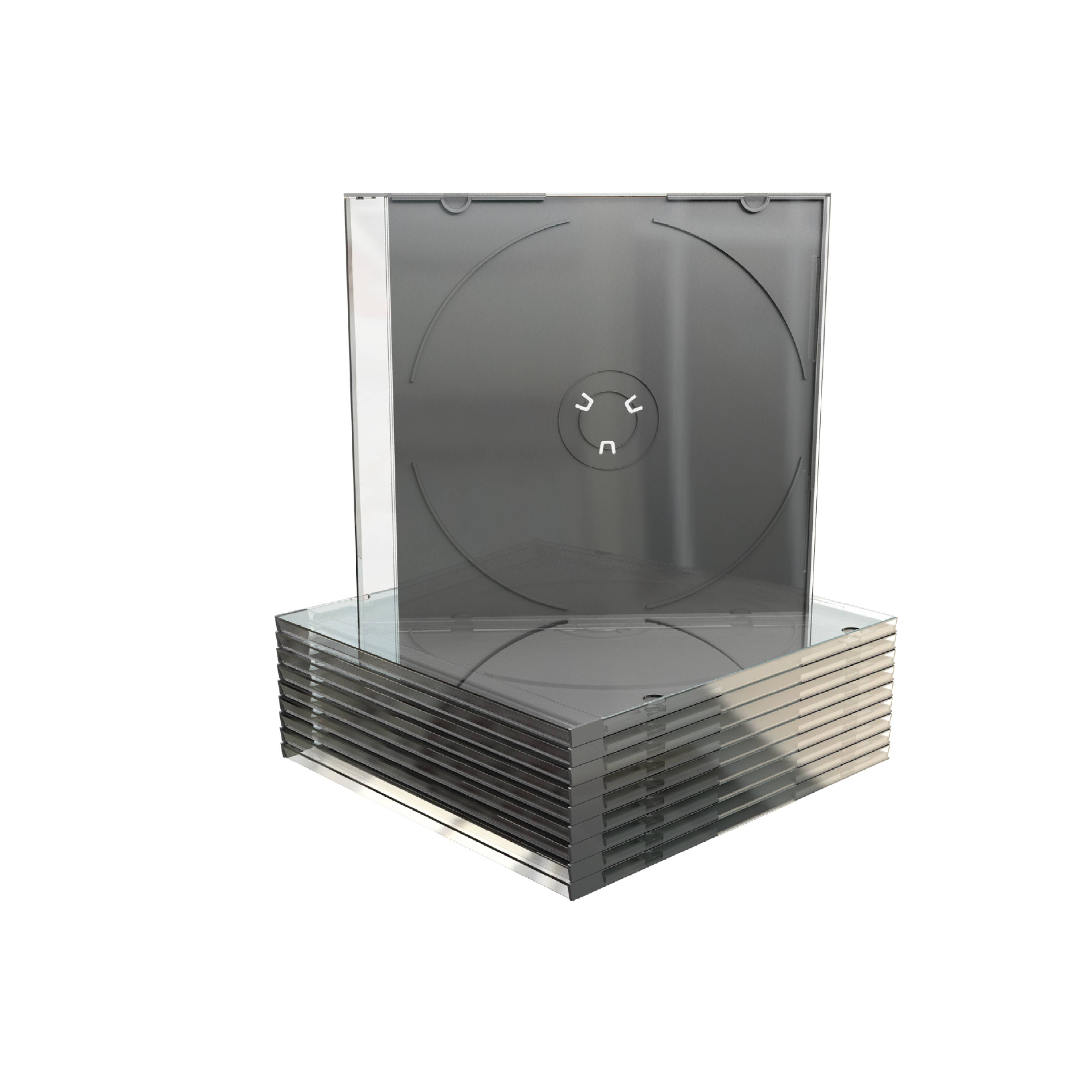 MediaRange Retail-Pack CD-Slimcases single - Slim Jewel Case für Speicher-CD - Kapazität: 1 CD/DVD - Schwarz, durchsicht