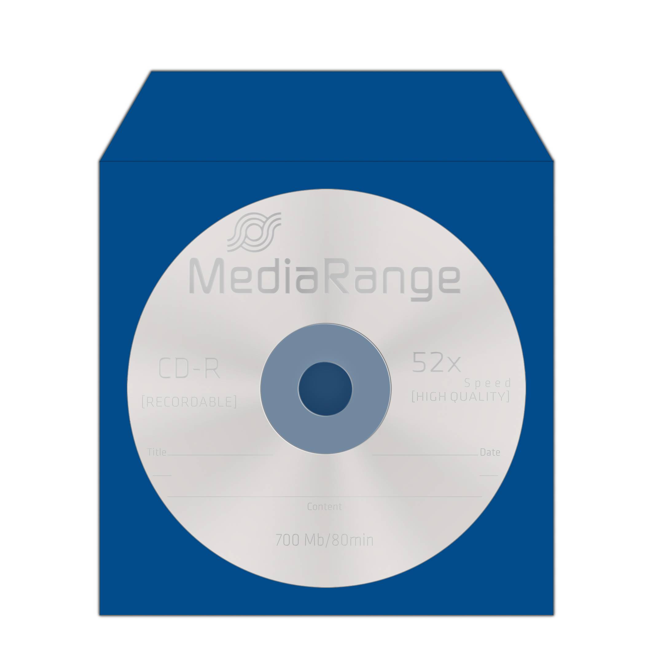 MediaRange CD-paper color-pack - CD-Hülle - Kapazität: 1 CD (Packung mit 100)