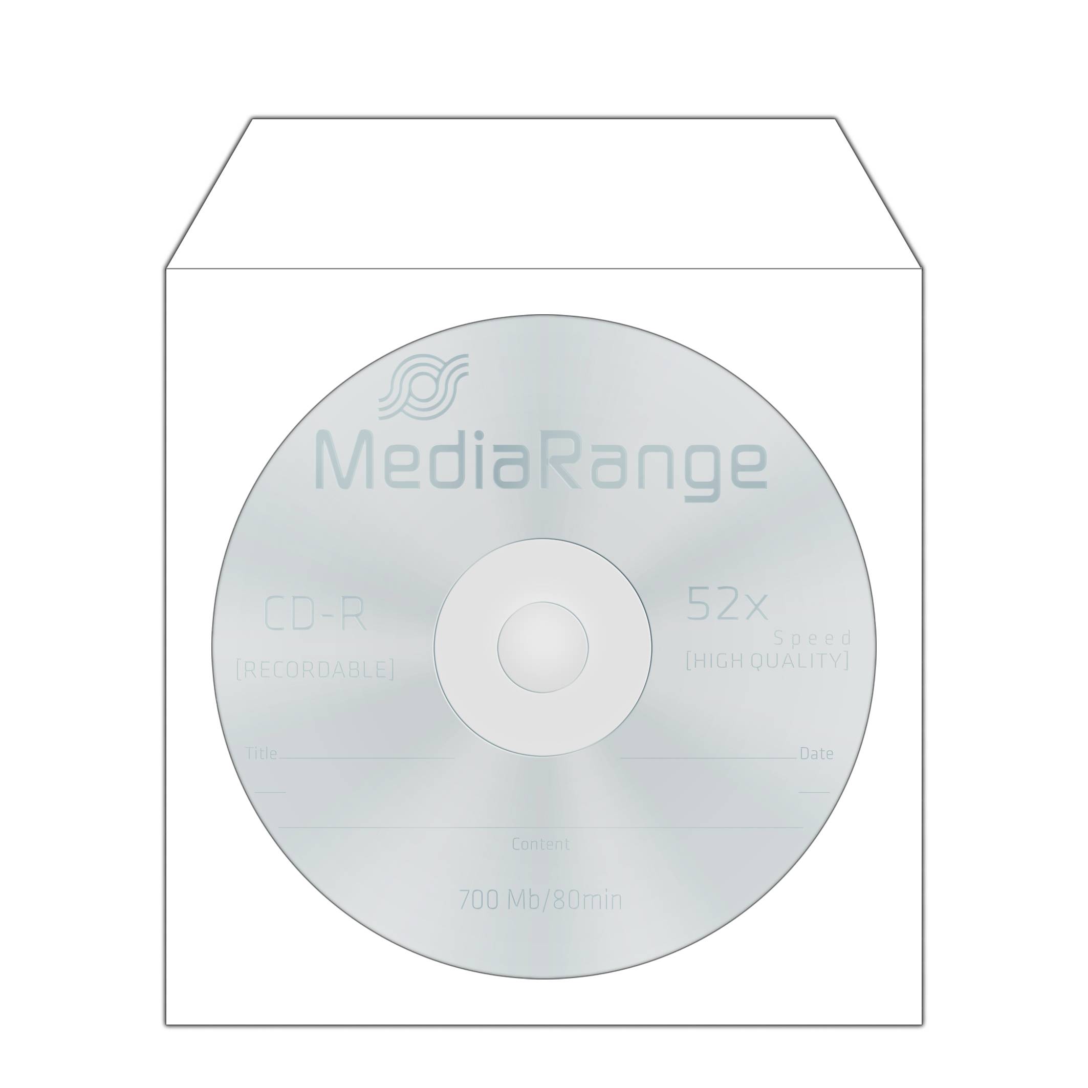 MediaRange Retailpack 50 CD Paperbag with Flagwindow