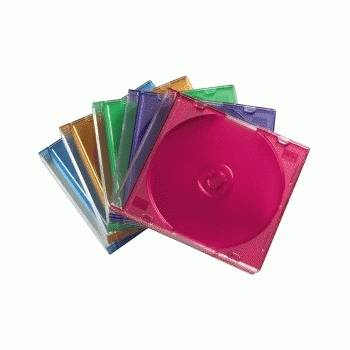 Hama - Slim Jewel Case für Speicher-CD - Kapazität: 1 CD - durchsichtig blau, durchsichtig grün, durchsichtig orange, du