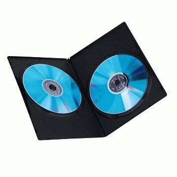 Hama DVD-ROM Slim Double Box - Slim Jewel Case für Speicher-DVD - Kapazität: 2 DVD - Schwarz (Packung mit 10)