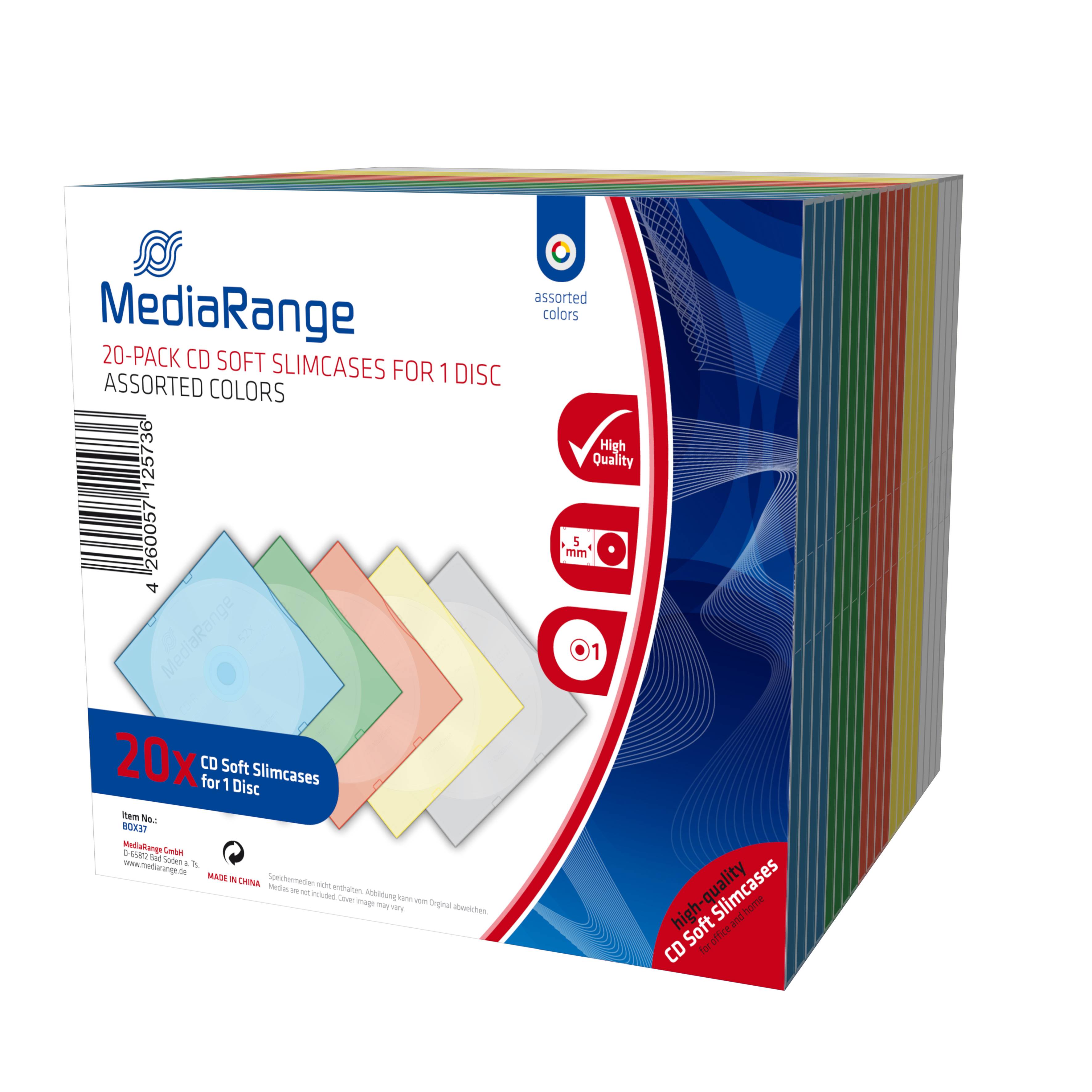 MediaRange Retail-Pack CD-Soft-Slimcase Color (5x4)