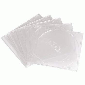 Hama - Slim Jewel Case für Speicher-CD - Kapazität: 1 CD - durchsichtig (Packung mit 10)