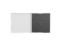 MediaRange CD Jewelcase Single tray - Behälter CD-Aufbewahrung - Kapazität: 1 CD/DVD - Schwarz (Packung mit 100)
