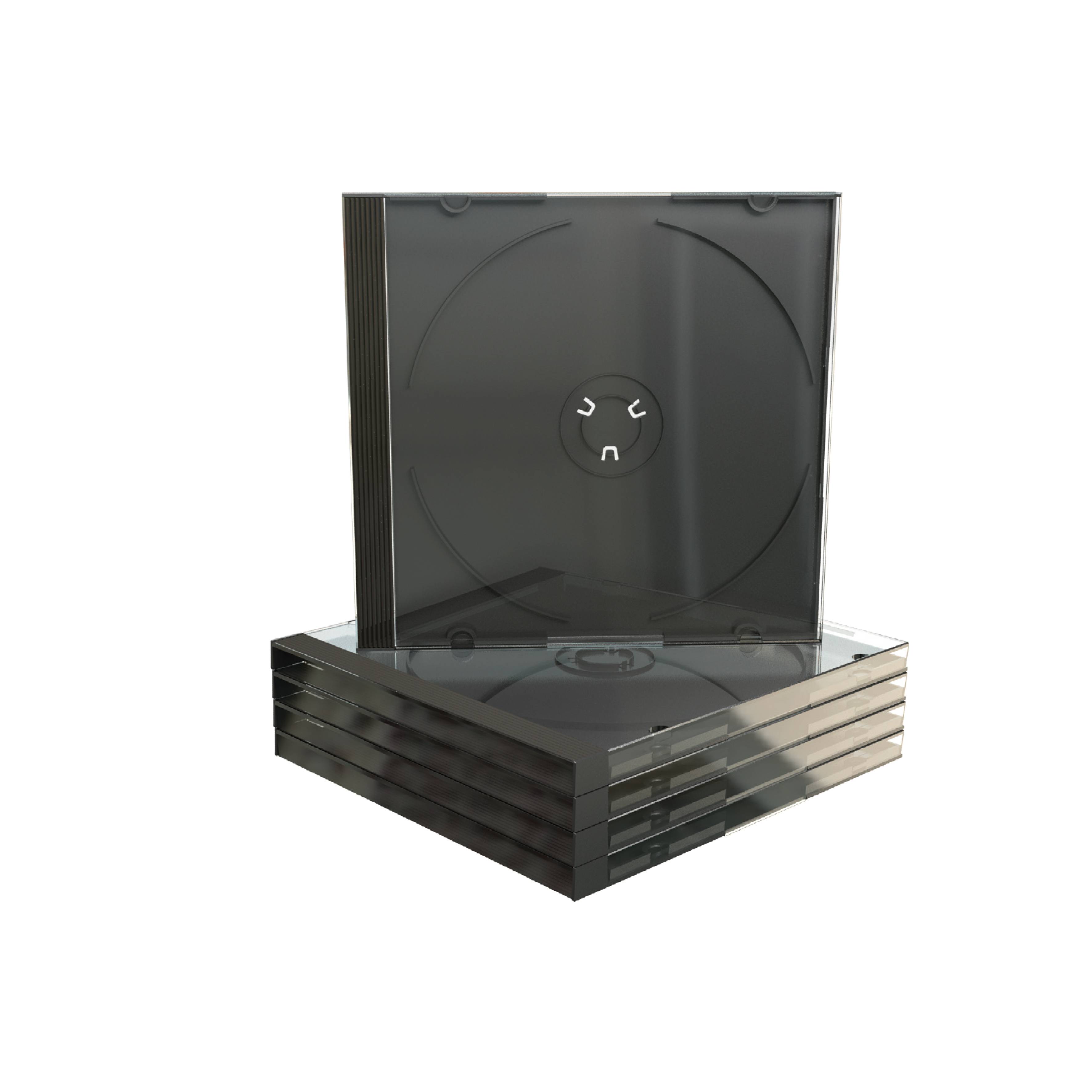 MediaRange CD Jewelcase Single tray - Behälter CD-Aufbewahrung - Kapazität: 1 CD/DVD - Schwarz (Packung mit 100)