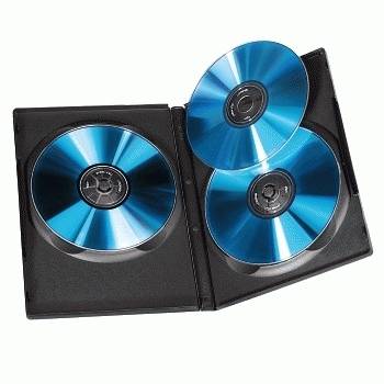 Hama DVD Triple Box - DVD Jewel Case - Kapazität: 3 DVD - Schwarz (Packung mit 5)