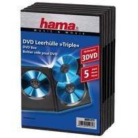 Hama DVD Triple Box - DVD Jewel Case - Kapazität: 3 DVD - Schwarz (Packung mit 5)