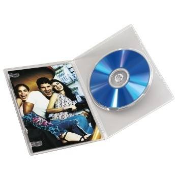 Hama - Flaches Jewel-Case für CD/DVD-Aufbewahrung - Kapazität: 1 CD - durchsichtig (Packung mit 10)