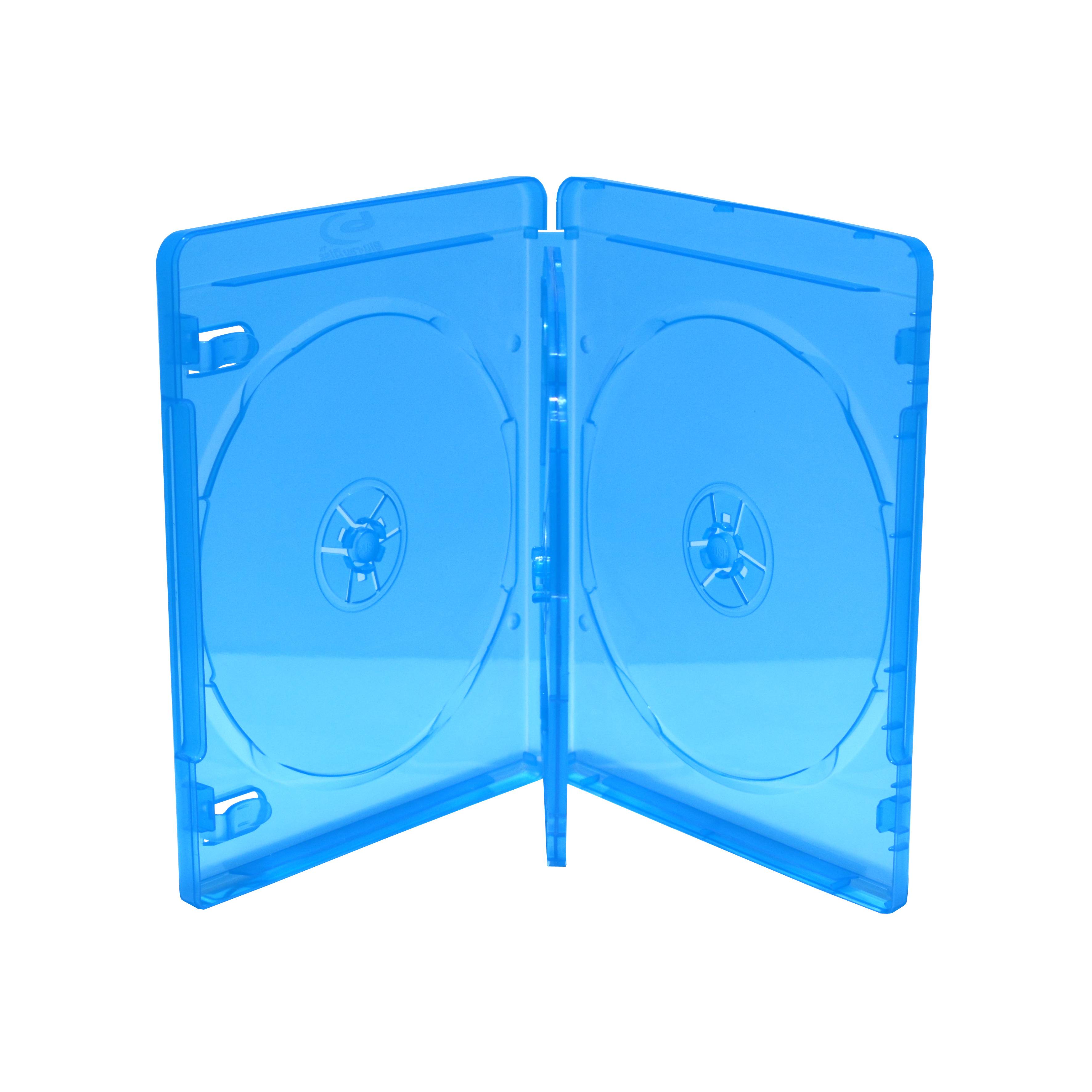 MediaRange BOX38-3-30, Blu-ray-Gehäuse, 3 Disks, Blau, Transparent, Kunststoff, 120 mm, 134 mm