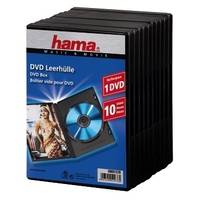 Hama DVD Jewel Case with foil - DVD Jewel Case - Kapazität: 1 DVD - Schwarz (Packung mit 10)