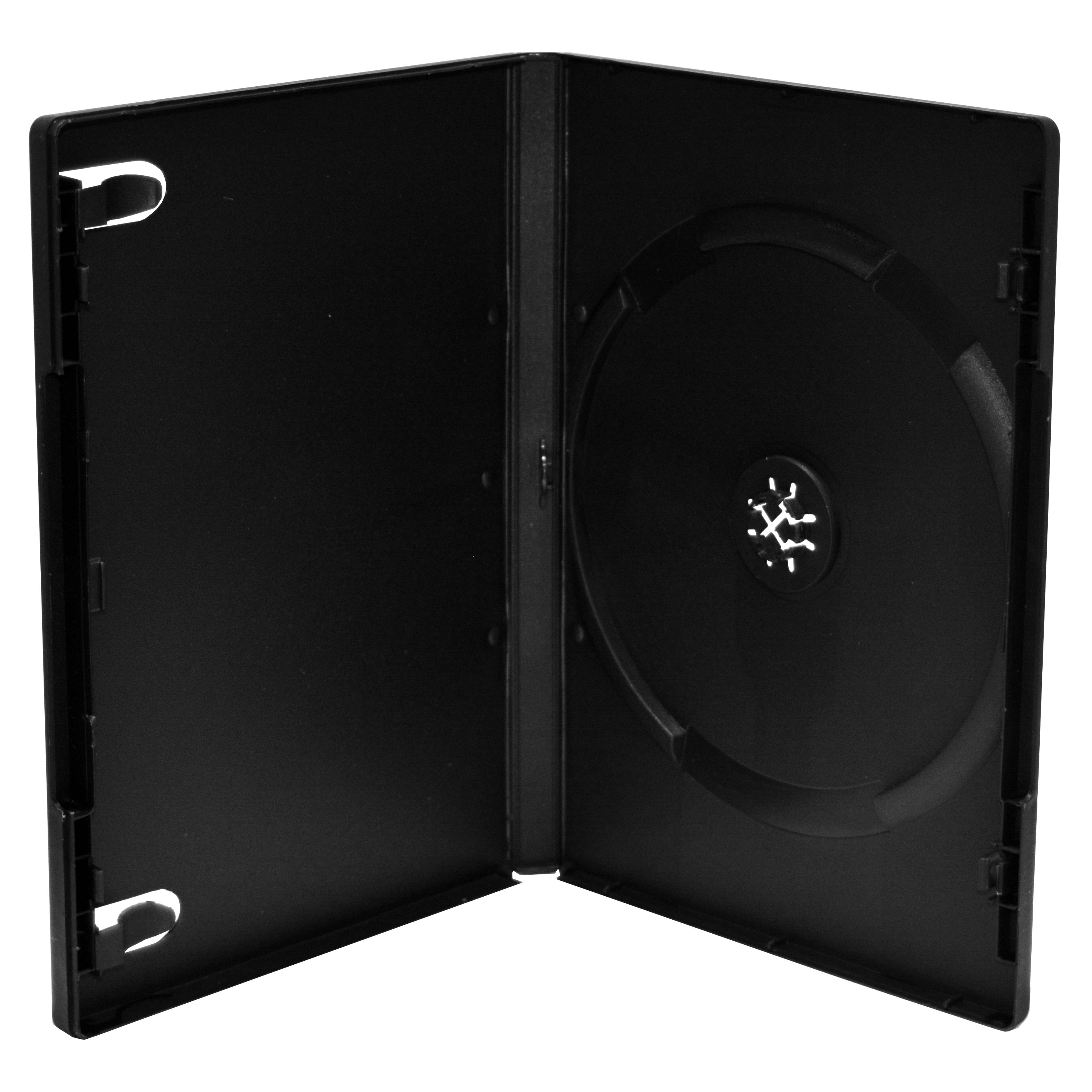 MediaRange DVD Case Single - DVD-Videobox - Kapazität: 1 CD/DVD - Schwarz (Packung mit 50)