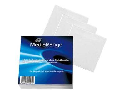 MediaRange - CD-/DVD-Hülle - Kapazität: 1 CD/DVD - weiß (Packung mit 100)
