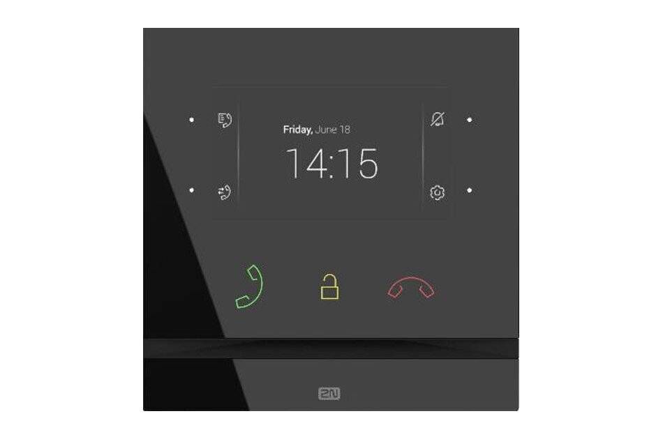 2N Indoor Compact Black, Netzwerk Innensprechstelle, 4,3" Touch Display, für 2N IP Türsprechstelle, schwarz