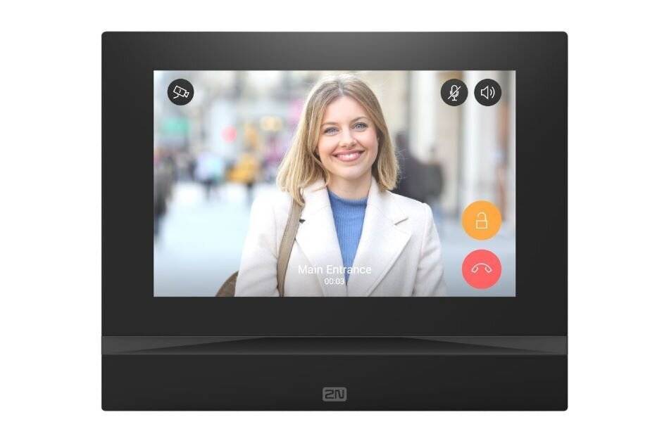 2N Indoor View Black, Netzwerk Innensprechstelle, 7" Touch Display, für 2N IP Türsprechstelle, schwarz