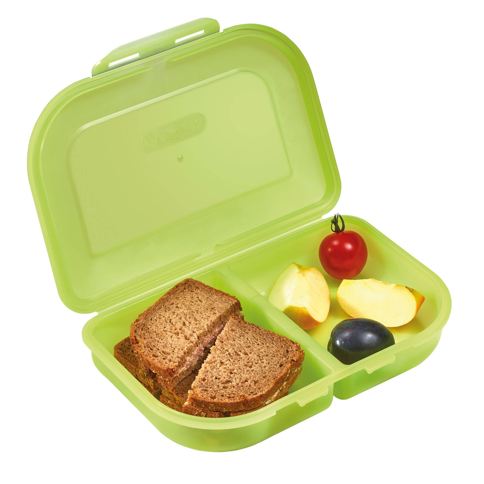 Herlitz 50033232, Brotdose, Kinder, Grün, Monochromatisch, Rechteckig, Junge/Mädchen