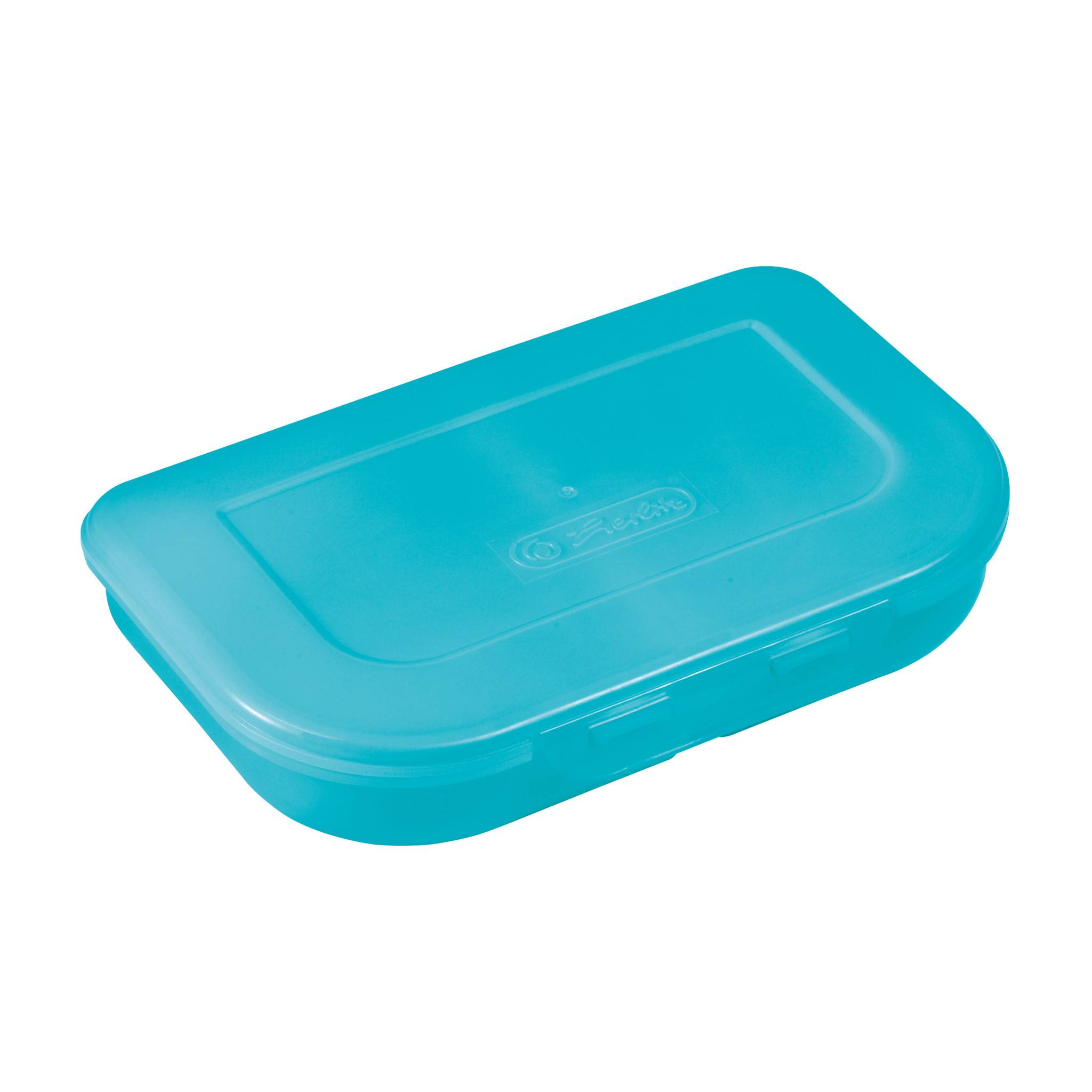 Herlitz 50033225, Brotdose, Kinder, Türkis, Monochromatisch, Rund, Junge/Mädchen