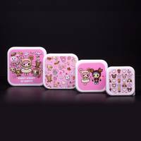 Thumbs Up tokidoki - Snackboxen 4er-Set, Brotdosenset, Pink, Weiß, Abbildung, Quadratisch, 253 g, 4 Stück(e)