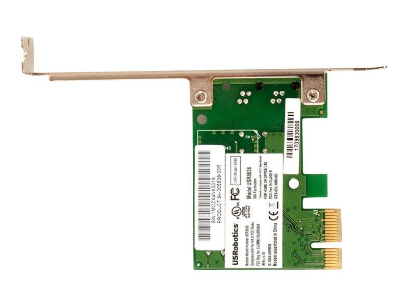 USRobotics USR5638 - Fax / Modem - PCIe x1 - 56 Kbps