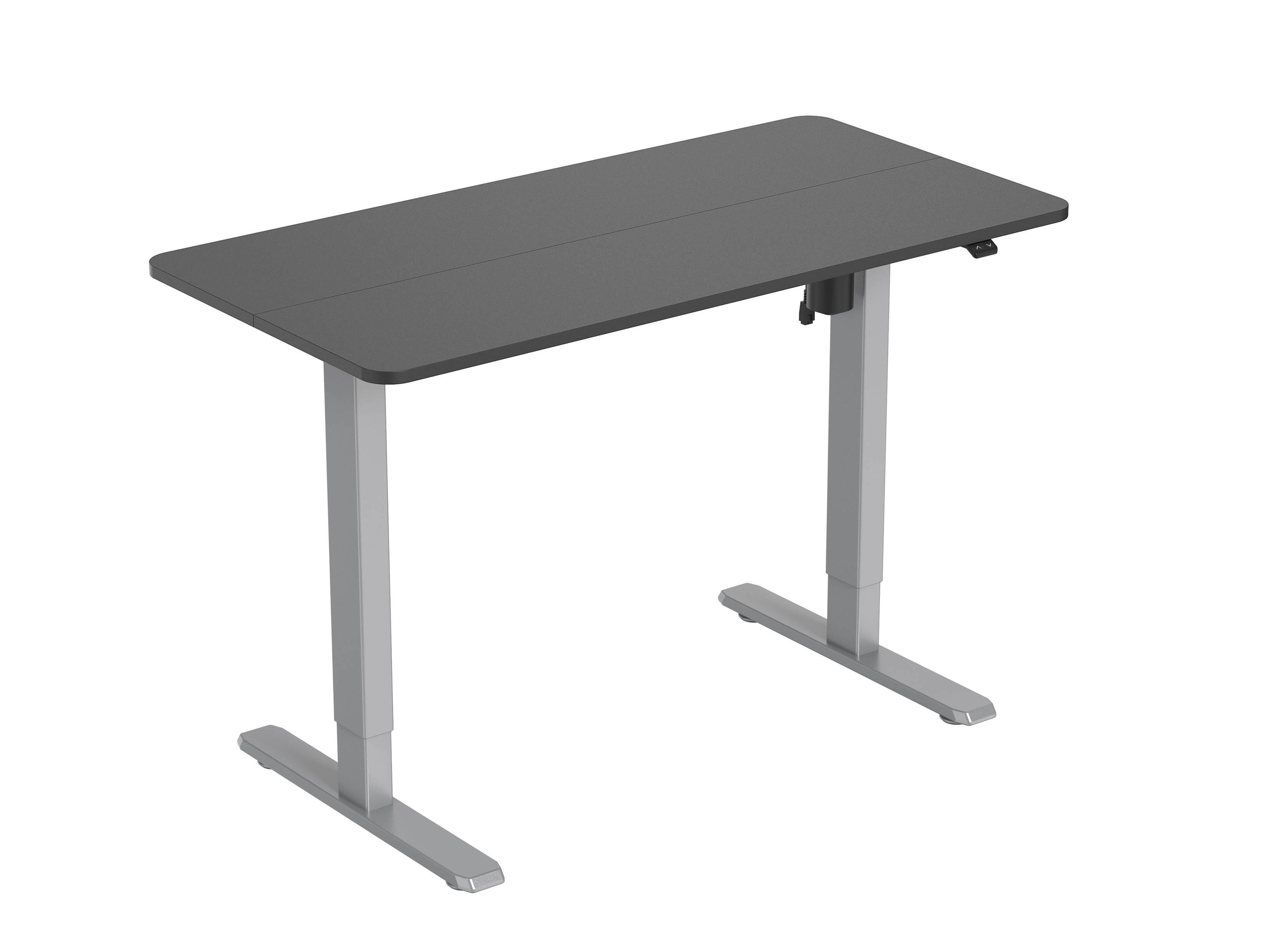 Equip Elektrisches-Sitz- Steh-Tischgestell, mit Tischplatte, grau, Gerade, Rechteckige Form, Kunststoff, Edelstahl, Home