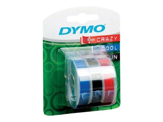 DYMO - Selbstklebend - Schwarz, Blau, Rot - Rolle (0,9 cm x 3 m)