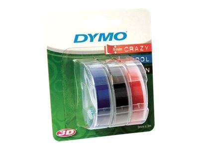 DYMO - Selbstklebend - Schwarz, Blau, Rot - Rolle (0,9 cm x 3 m)