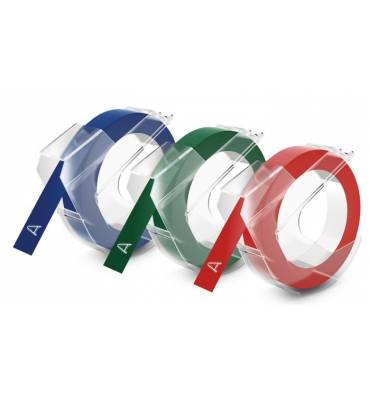 DYMO - Selbstklebend - Schwarz, Blau, Rot - Rolle (0,9 cm x 3 m)