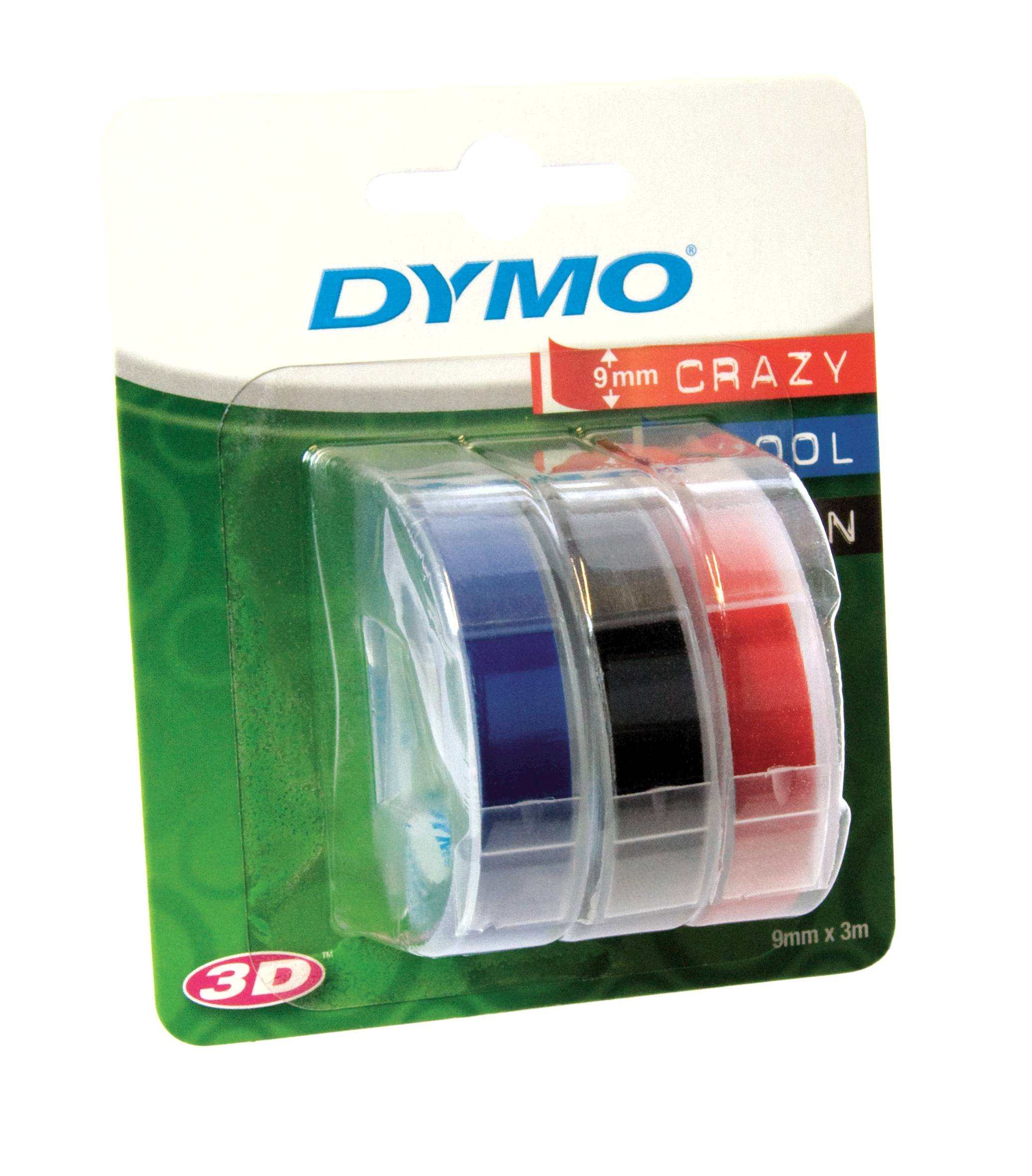 DYMO - Selbstklebend - Schwarz, Blau, Rot - Rolle (0,9 cm x 3 m)