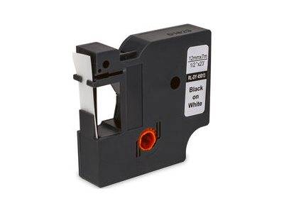 MediaRange - Laminiert - permanenter Klebstoff - Schwarz auf Weiß - Rolle (1,2 cm x 7 m)